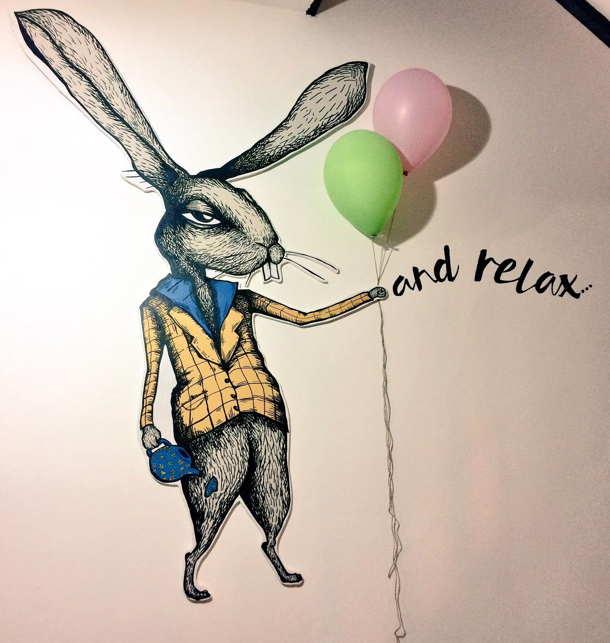 Hare with Baloons